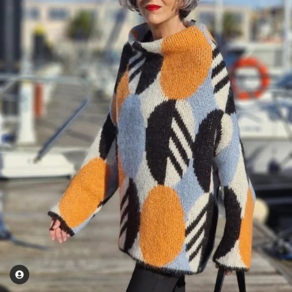 Zara Multicolored Jacquard Knit Sweater - Picture 12 of 13